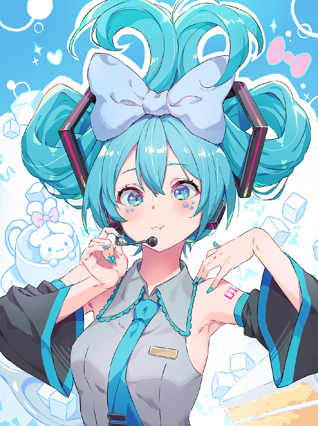 萌萌的玉桂狗初音未來組合登場，雙倍的萌萌氣息超治愈插圖6
