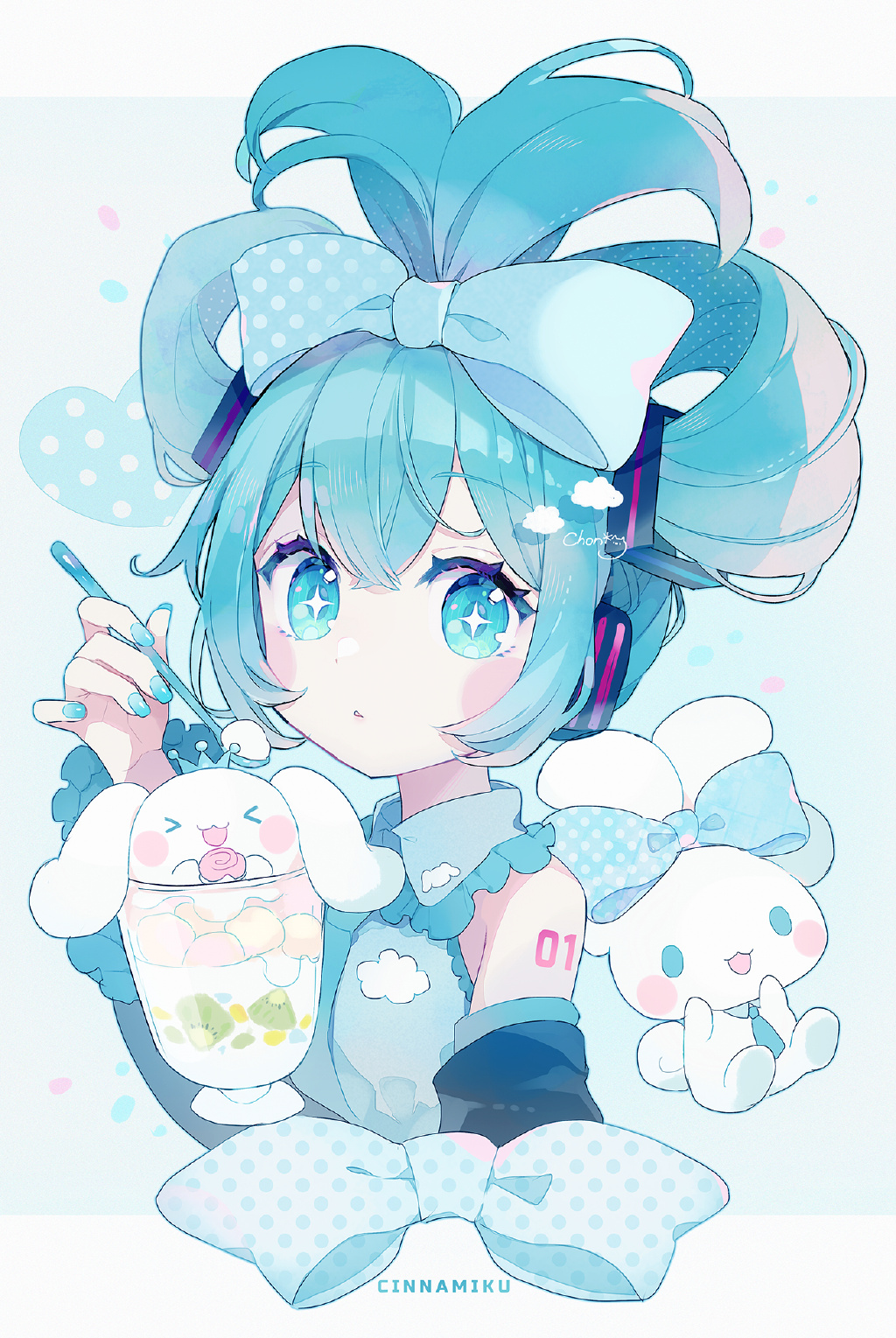 萌萌的玉桂狗初音未來組合登場，雙倍的萌萌氣息超治愈插圖21