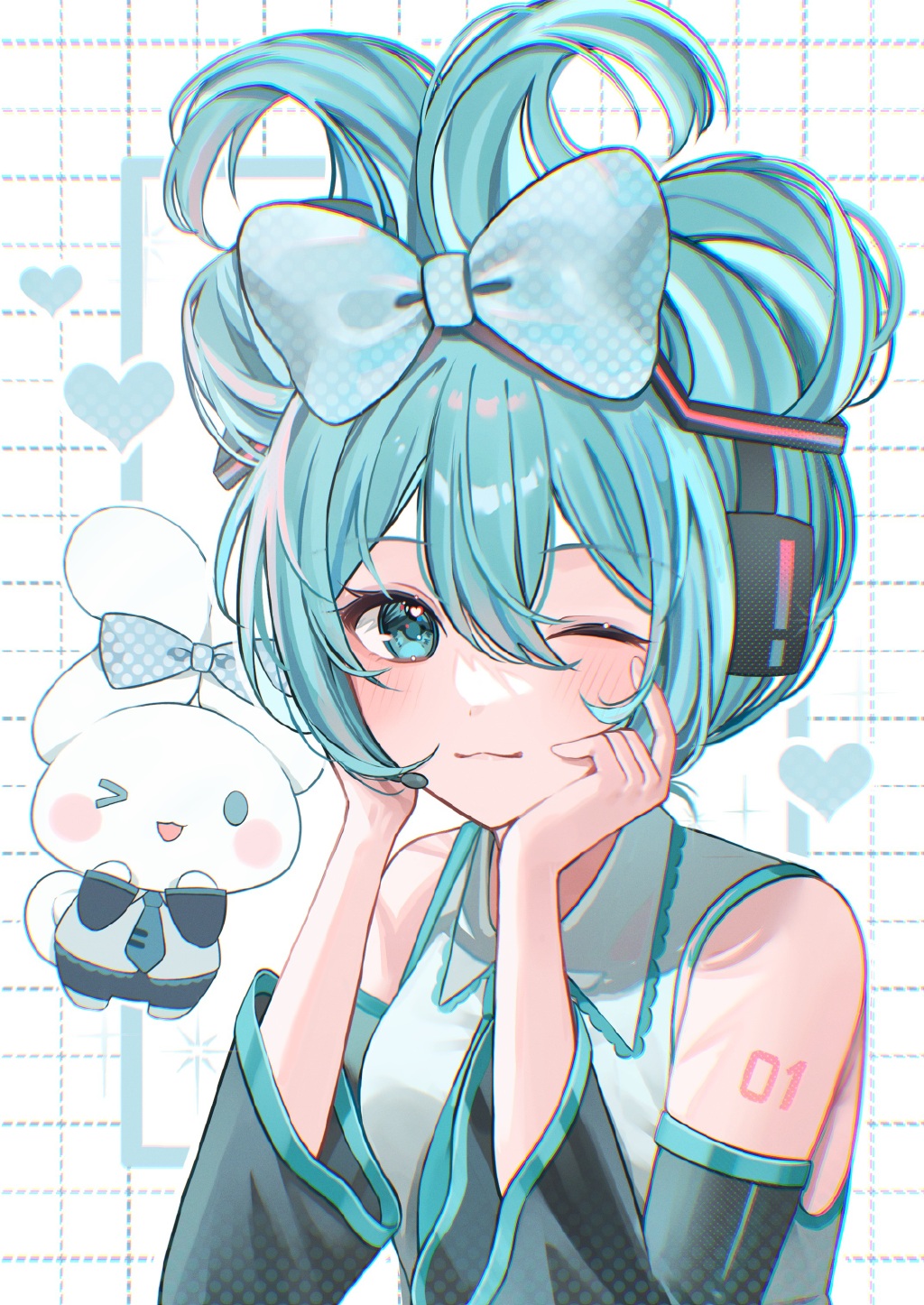 萌萌的玉桂狗初音未來組合登場，雙倍的萌萌氣息超治愈插圖7