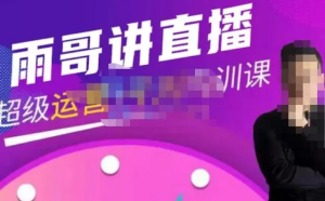 雨哥?超級直播帶貨+千川內訓課，45節系統大課百度網盤插圖