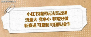 小紅書鋪貨玩法實操課，流量大，競爭小，新賽道可復制性強團隊操作插圖