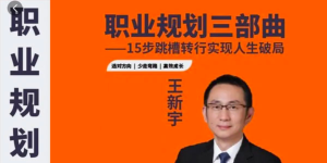 王新宇：職業規劃三部曲，15步跳槽轉行實現人生破局百度網盤插圖