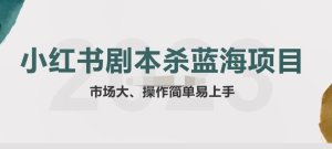 拆解小紅書藍海賽道：劇本殺副業項目，玩法思路教程百度網盤插圖
