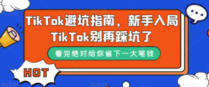 TikTok避坑指南，新手入局TikTok別再踩坑百度網盤插圖