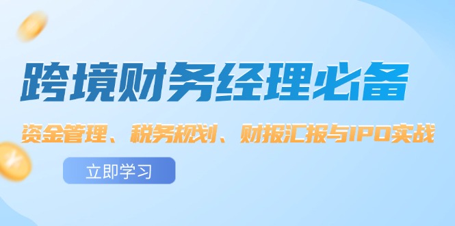 跨境財務經理必備：資金管理、稅務規劃、財報匯報與IPO實戰插圖