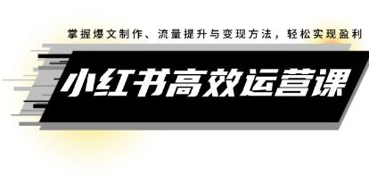 《小紅書高效運營課》掌握爆文制作、流量提升與變現方法，輕松實現盈利插圖